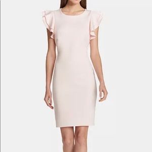 Tommy Hilfiger Scuba Dress with Flutter Sleeves